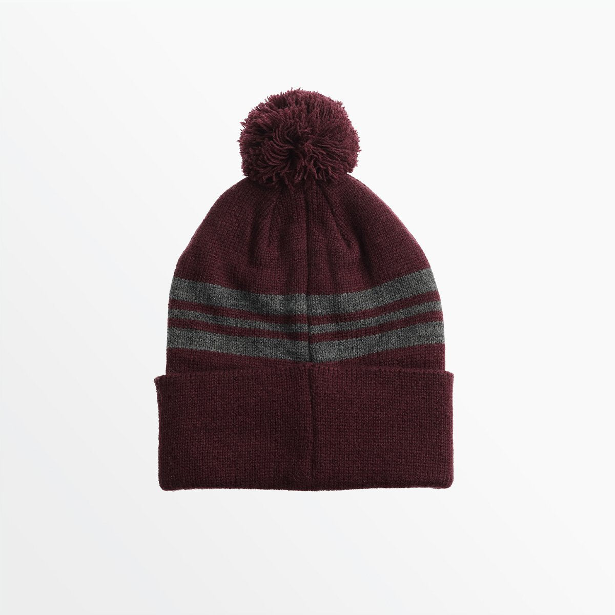 Youth Striped Pom Beanie - Soft Knit Winter Hat for Boys & Girls - Perfect for Cold Weather, Outdoor Activities & Fashion Accessories
