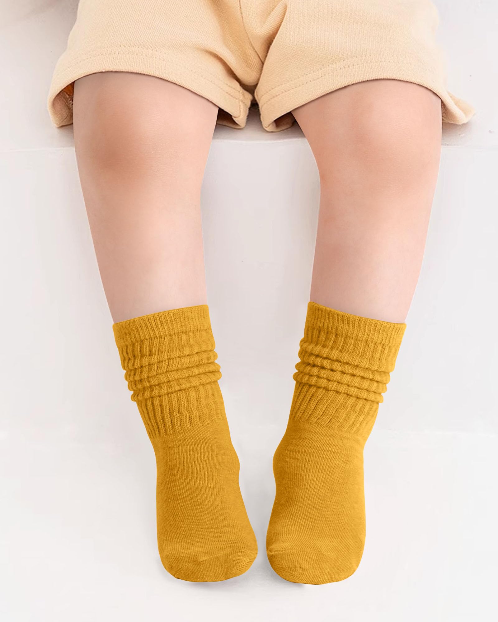 Witwot Toddler Knee High Socks for Girls - Soft Athletic Slouch Socks for Kids - Perfect for Sports, School & Playtime