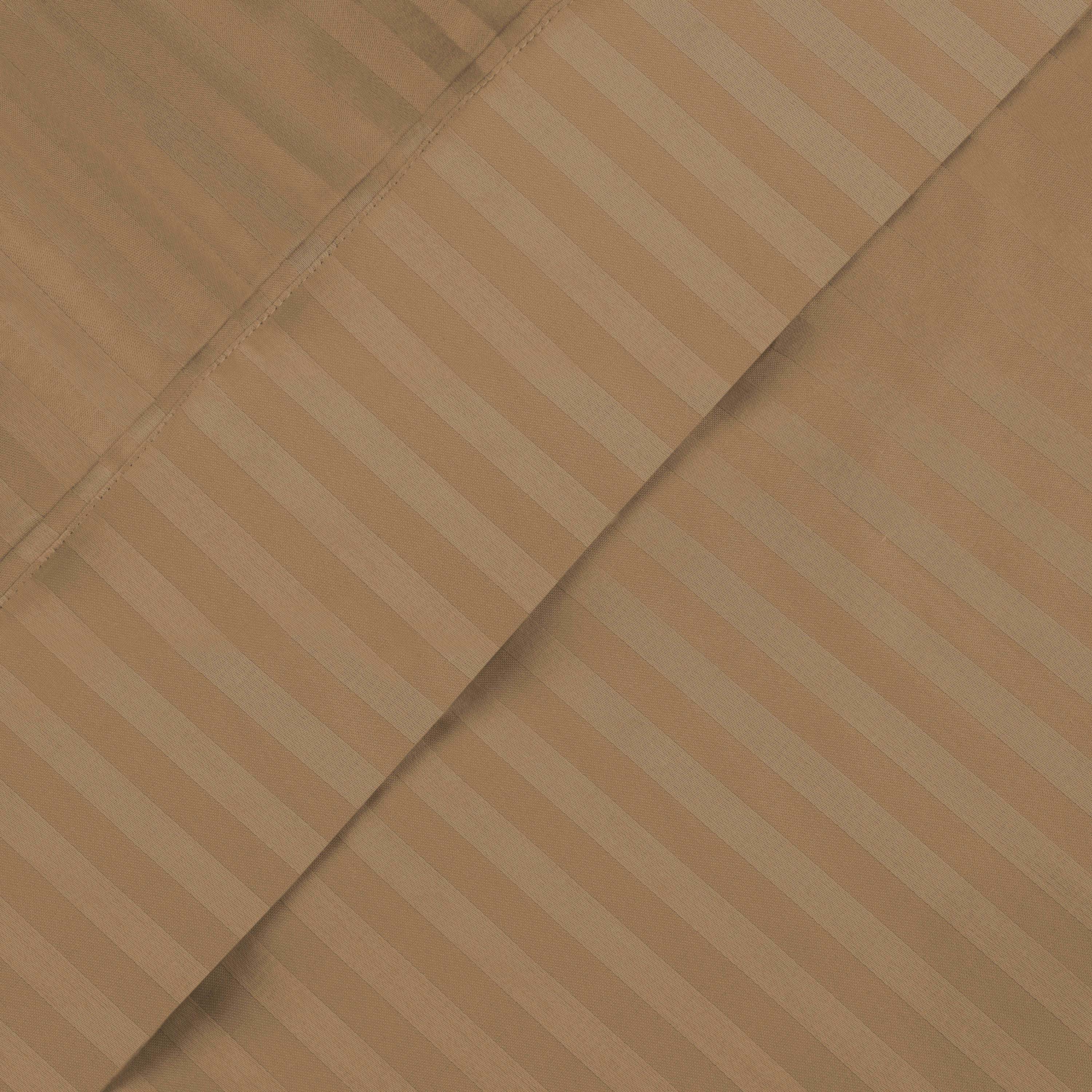 Premium 600 Thread Count Egyptian Cotton Sheet Set - Deep Pocket, Striped Design for Ultimate Comfort & Luxury - Perfect for Master Bedrooms & Guest Rooms