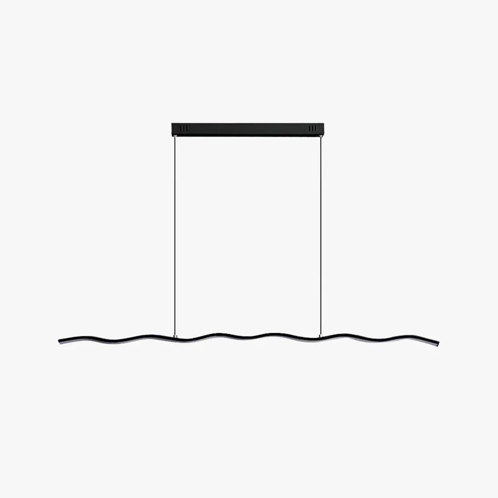 Modern Wavy Line Minimalist Pendant Light - Sleek Contemporary Ceiling Fixture for Living Room, Bedroom, or Dining Area