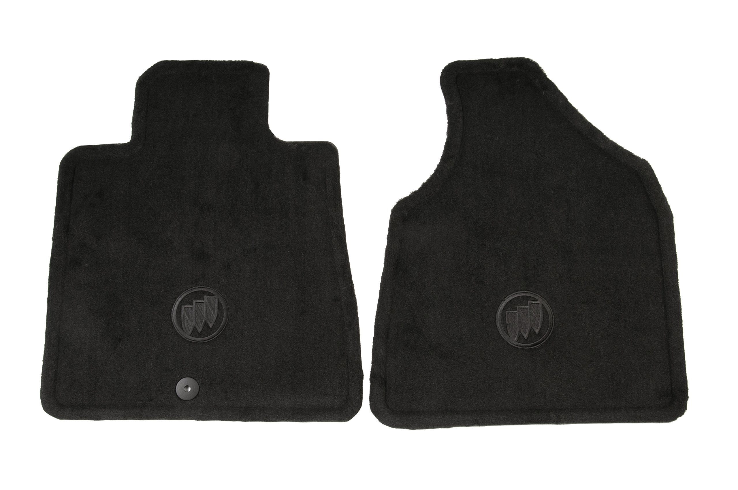 Premium Buick Logo Carpeted Floor Mats for GM Vehicles - Front Set in Ebony | All-Weather Protection & Custom Fit | Perfect for Buick LaCrosse, Regal & Enclave Models