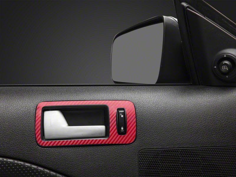 Red Carbon Fiber SEC10 Dash Overlay Kit for Mustang 2005-2009 - Premium Interior Styling Upgrade | Perfect for Car Enthusiasts & Custom Builds