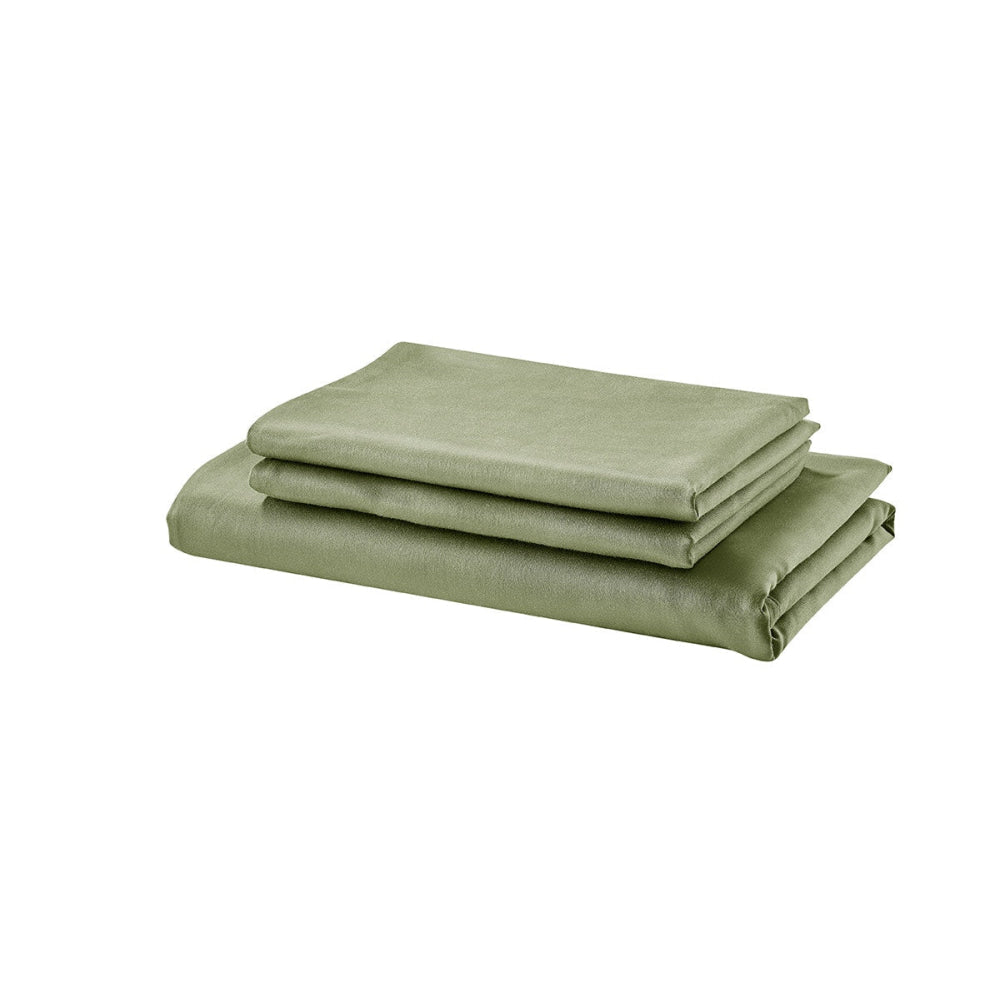 Luxury 1200 Thread Count 100% Cotton Bed Sheet Set - Oiled Green - Soft & Breathable for Ultimate Comfort - Perfect for Master Bedroom, Guest Room & Dorm