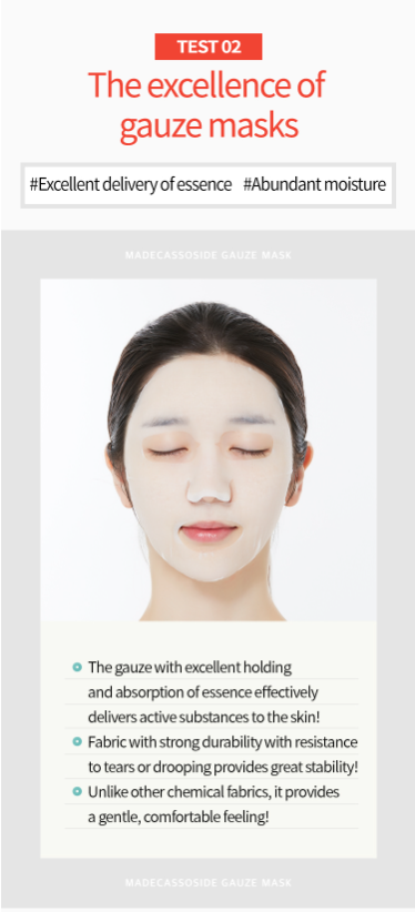 A'PIEU Madecassoside Soothing Gauze Facial Mask 25g (5-Pack/10-Pack) for Hydration & Skin Repair - Perfect for Dry, Sensitive Skin & Post-Treatment Care