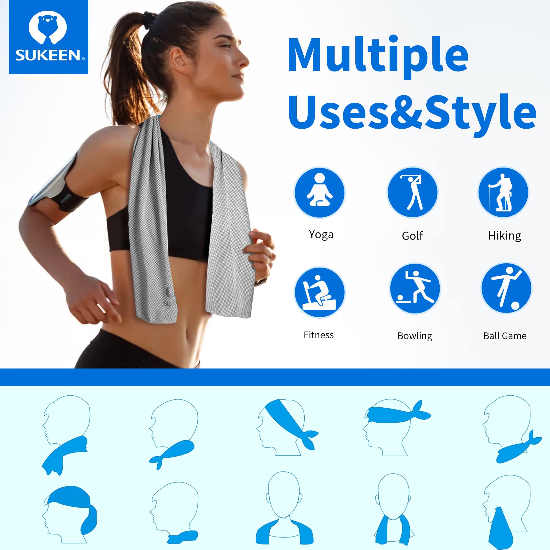 Sukeen 4 Pack Cooling Towel (40