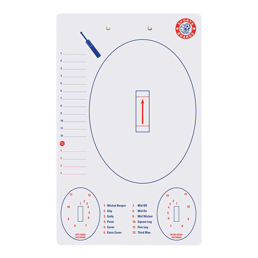 Cricket Coaches Clipboard - Durable & Lightweight Cricket Scoreboard for Coaches & Players | Perfect for Training Sessions & Matches