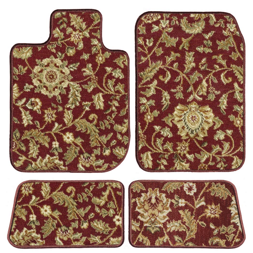 GGBAILEY Lincoln Continental 2017 All-Weather Floor Mats Set - Premium Red Oriental Design Carpet for Driver, Passenger & Rear Seats | Perfect Interior Upgrade for Luxury Sedans & Road Trips