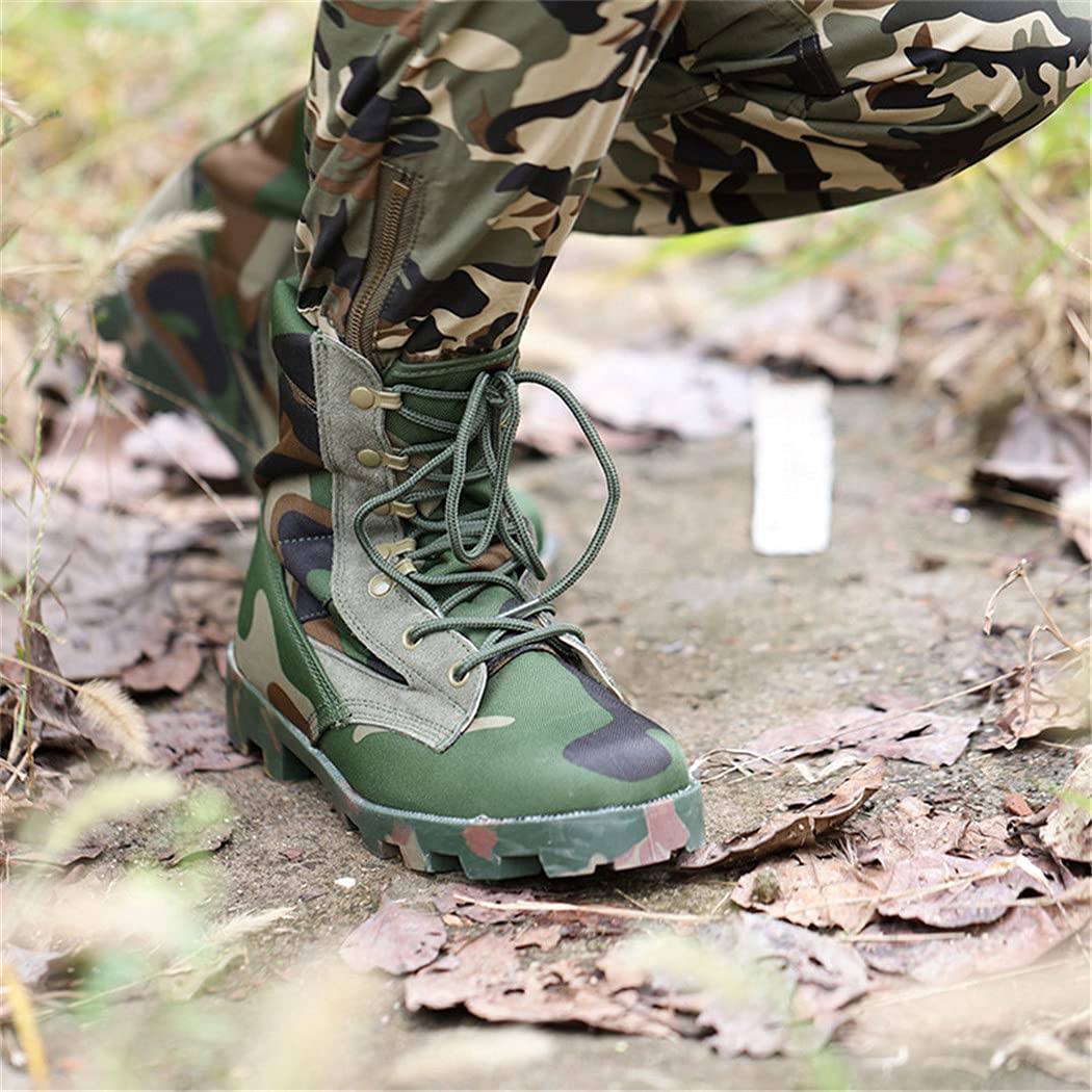 Men's Tactical Military Army Boots - Outdoor Trekking Climbing Sports Sneakers with Camo Design | Durable Combat Hiking Shoes for Adventure, Camping & Survival Training
