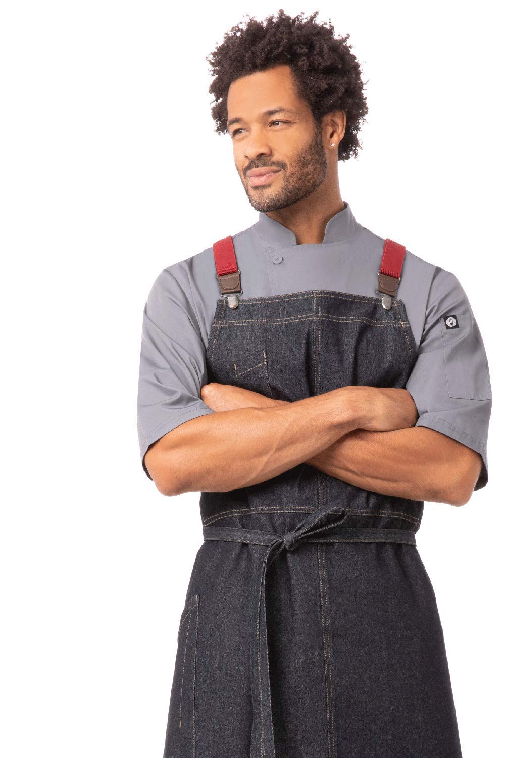 Chef Works Custom Unisex Berkeley Chef Bib Apron - Professional Kitchen & BBQ Cooking Apron for Chefs, Cooks & Home Use