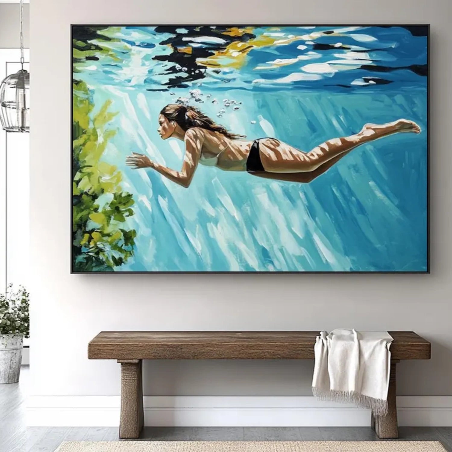 Swimming Sport Canvas Painting Wall Art - #SA014 - Perfect for Home Decor, Office, Gym & Pool Area