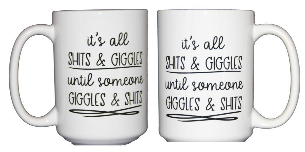 Funny Swear Word Coffee Mugs - Vulgar Humor Gifts - Fuckity Fuck, Just a Jack-Ass, Deja Poo, Inhale Good Shit Exhale Bullshit - Perfect for Office Pranks, Gag Gifts & Breaking the Ice at Parties