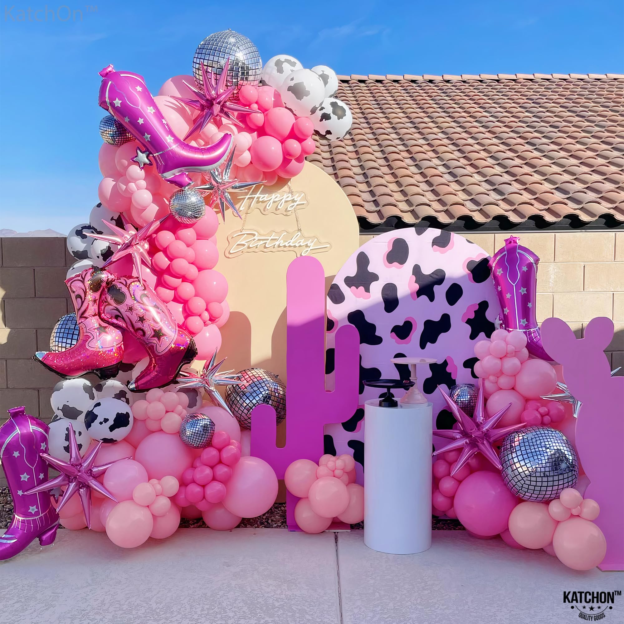 KatchOn Pink Balloons Arch Kit - 141 Pack for Birthday, Valentine's Day & Galentine's Party Decorations | Perfect for Baby Showers, Bridal Showers & Pink Themed Events