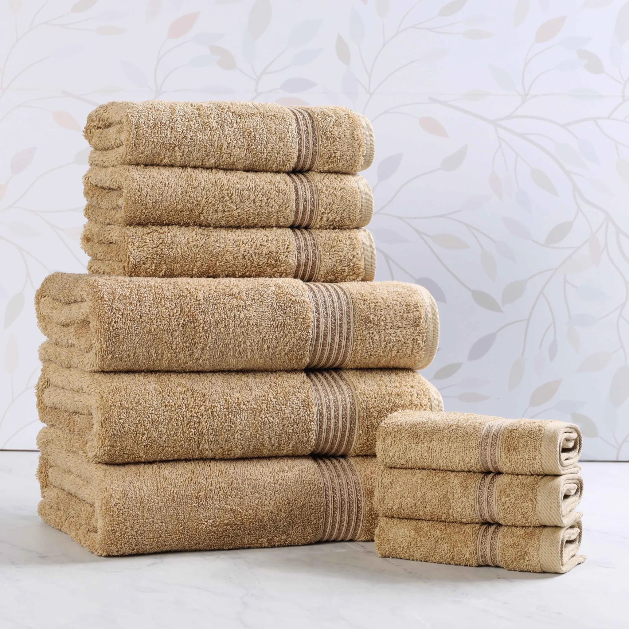 Premium 9-Piece Egyptian Cotton Towel Set - Ultra Soft, Absorbent & Luxurious Bath Towels for Spa, Hotel & Home Use