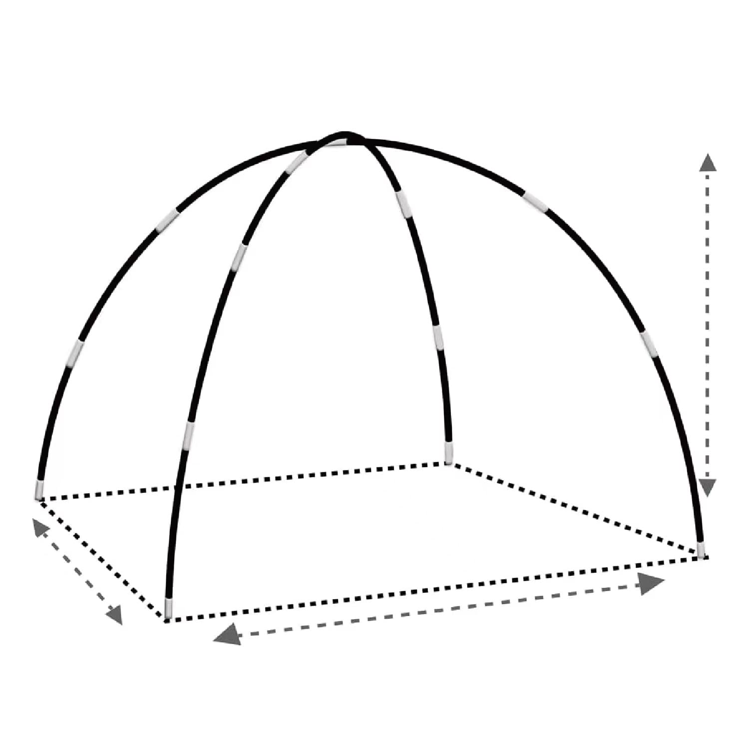 Fiberglass Replacement Tent Poles for Kids Play Tent - Indoor & Outdoor Use - 132 Inch Length (Size S) - Durable & Lightweight for Boys & Girls - Perfect for Camping, Playrooms, and Backyard Adventures