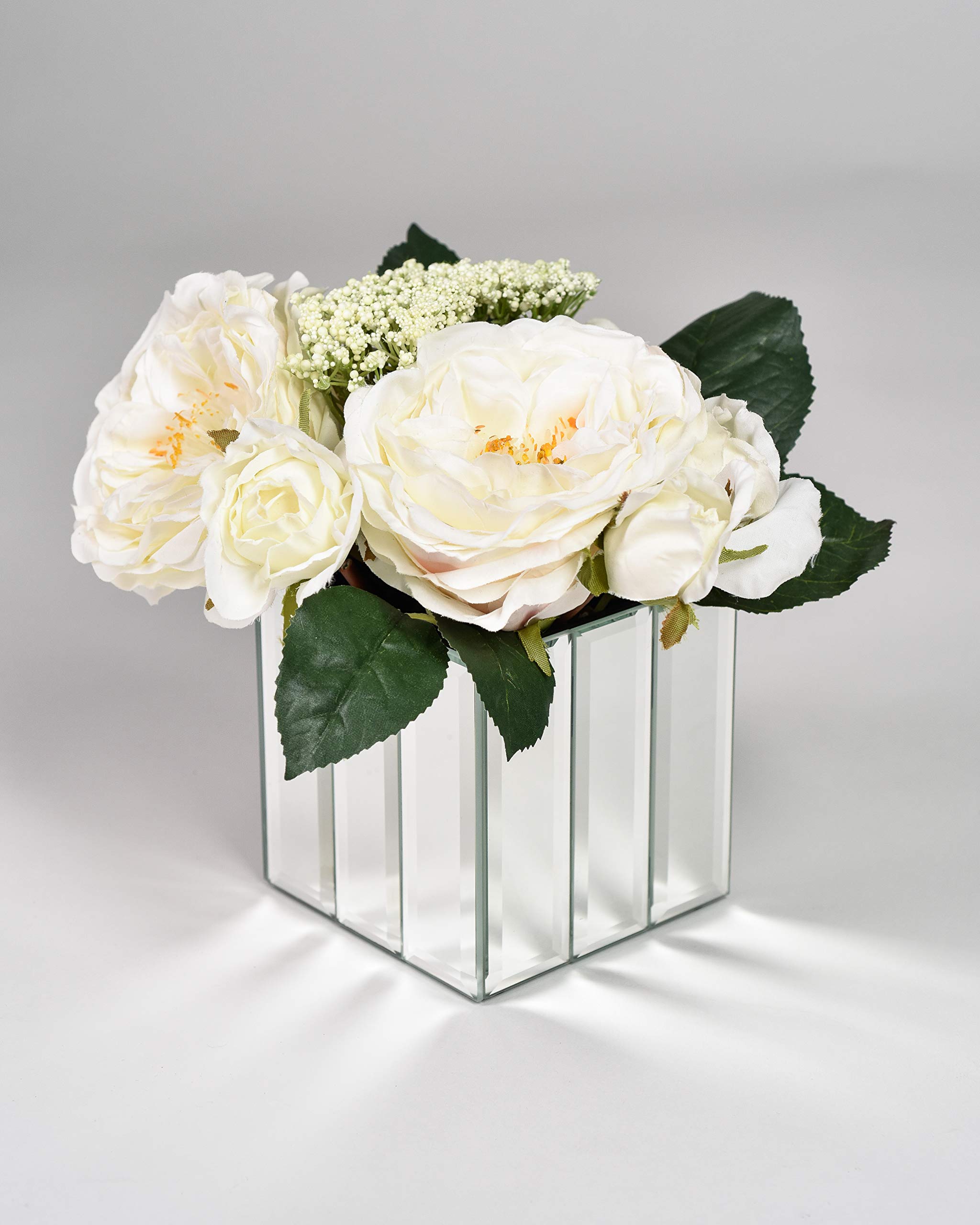Serene Spaces Living Small Gatsby Mirror Strip Cube Vase – 4