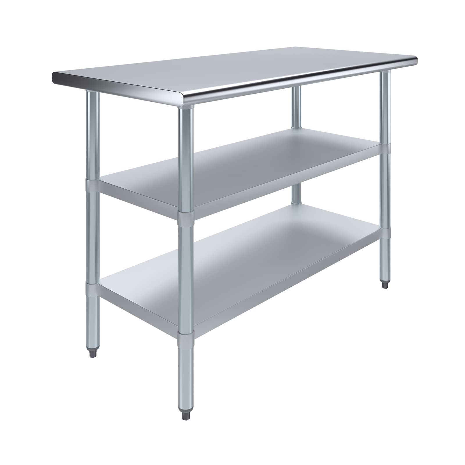 Stainless Steel Work Table with 2 Shelves - 48