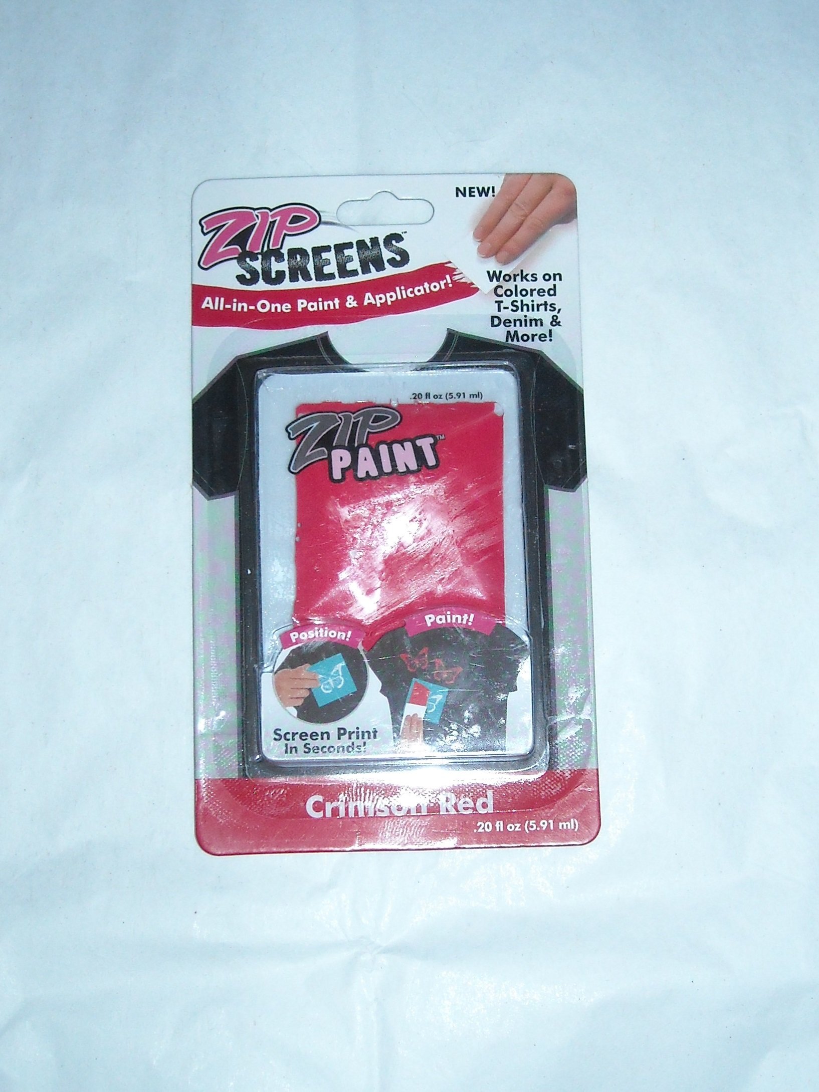 Fabric Paint Kit - All-In-One Paint & Applicator Set - Crimson Red for DIY Clothing, Canvas, Upholstery & Home Decor Projects