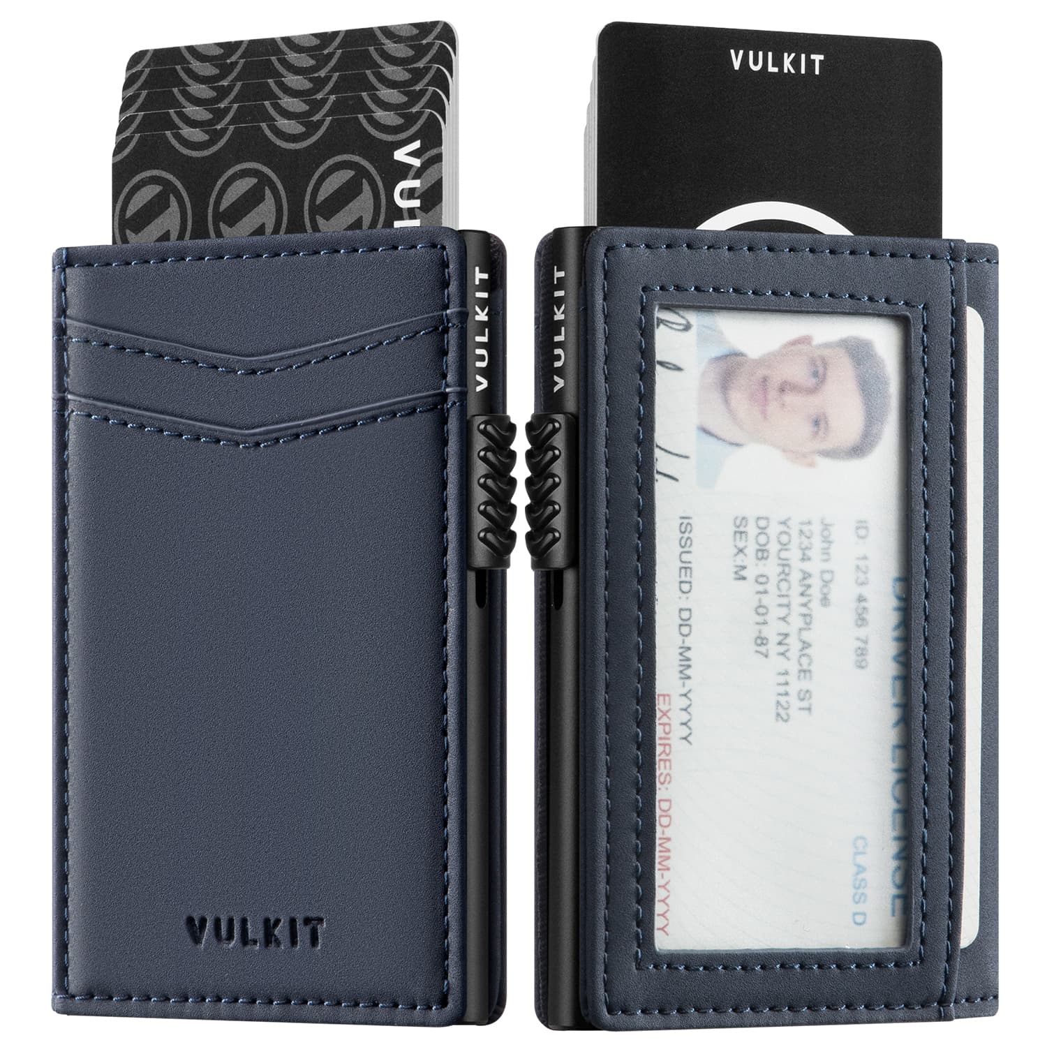 VC315 RFID Blocking Men's Leather Wallet with ID Window & Magnetic Closure - Slim Bifold Wallet for Everyday Carry, Travel & Business Use