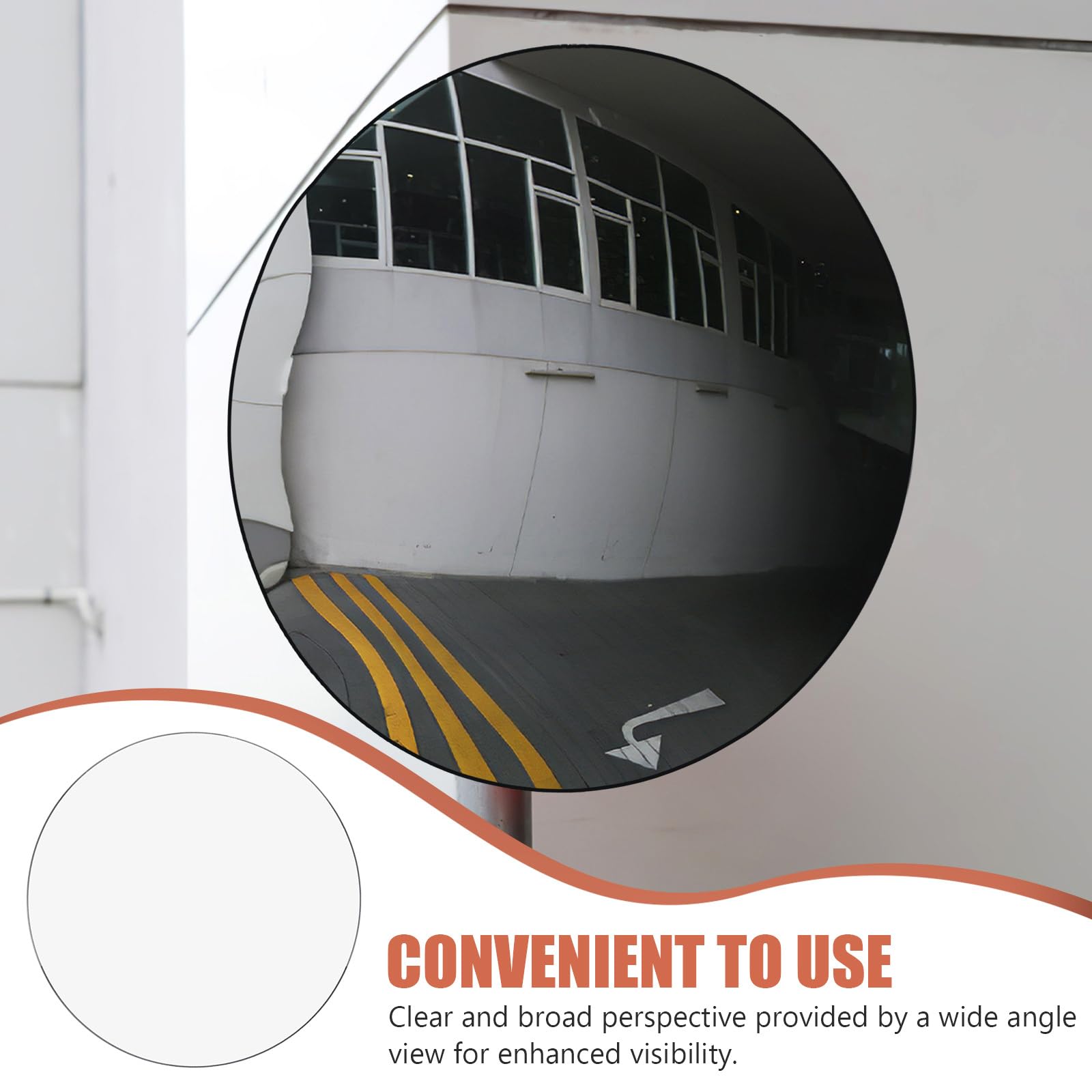 Gatuida 6-Inch Round Convex Traffic Mirror - 15cm Blind Spot Safety Mirror for Driveway, Garage, Warehouse & Office - Indoor/Outdoor Use for Enhanced Security & Visibility