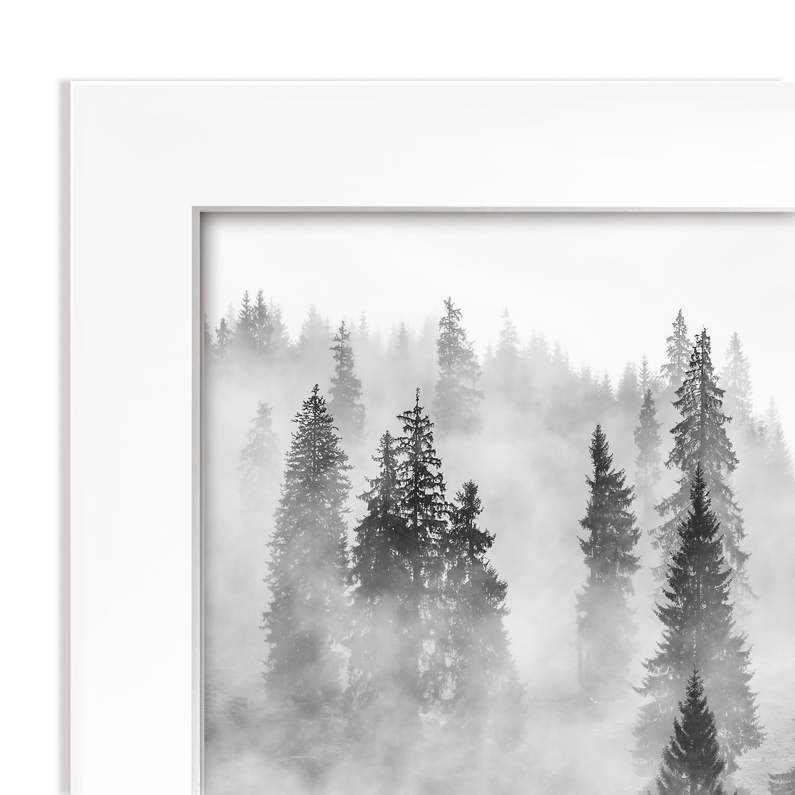 Americanflat 24x24 Picture Frame - White Wood Wall Display for Home Decor