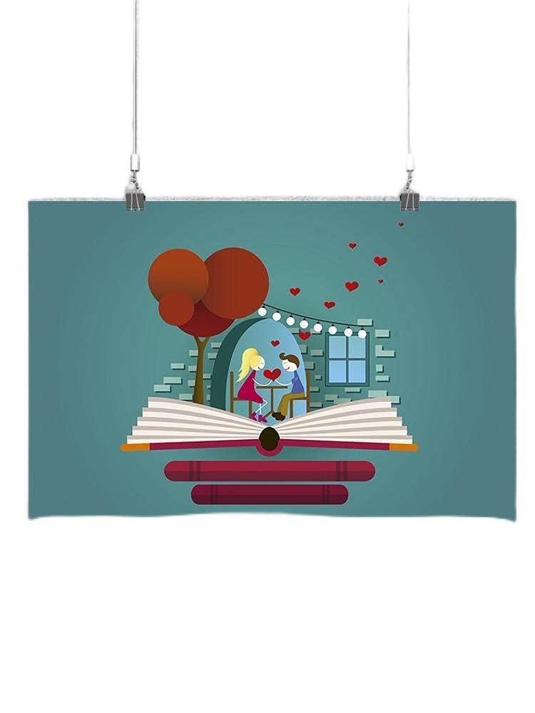 Romantic Love Story Books Poster - Vintage Book Cover Art for Home Decor, Bedroom & Office Wall Art - Perfect Gift for Book Lovers & Couples