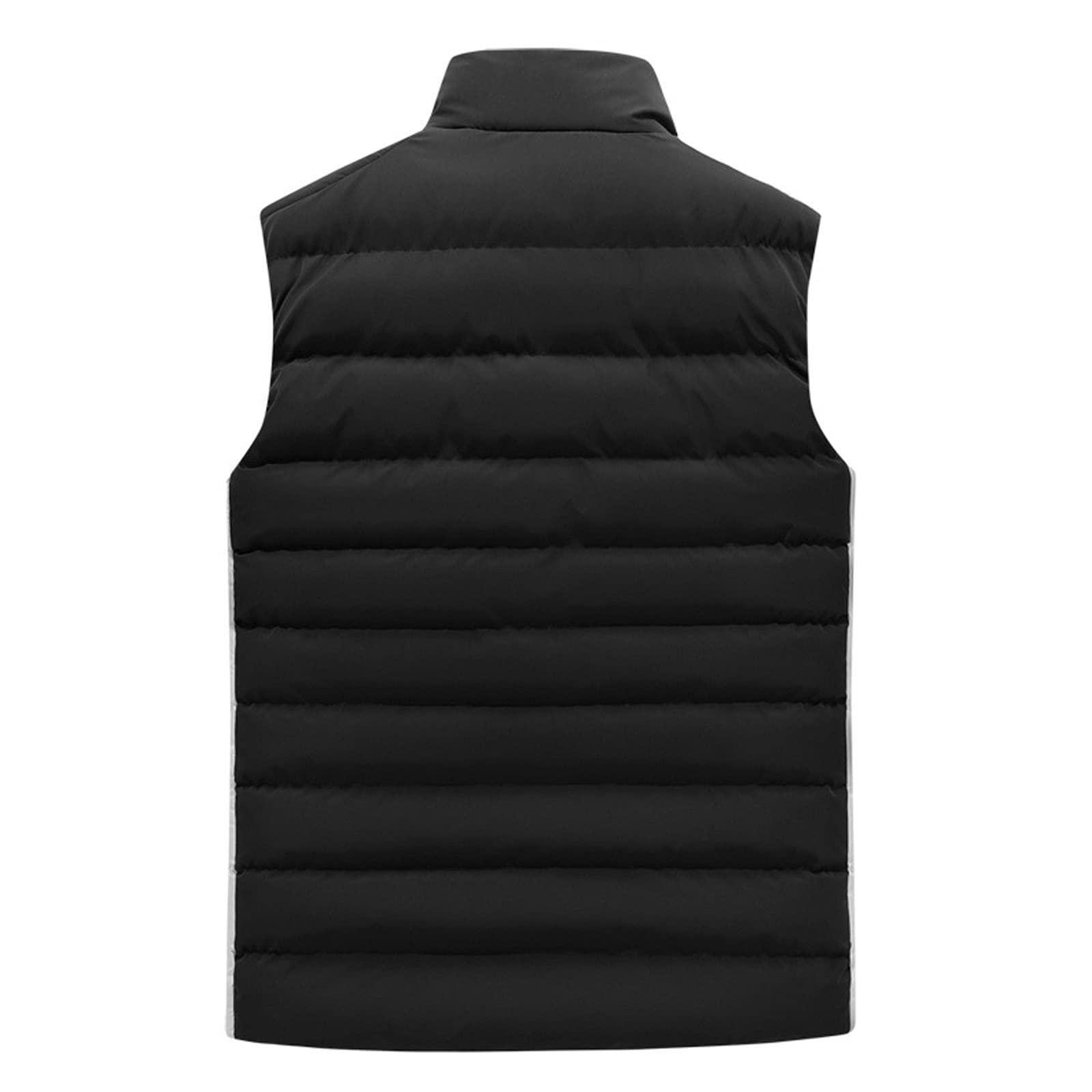 Vintage Men's Coat with Pocket & Zip Vest Collar - Warm Down Jacket for Winter | Casual Outerwear for Men | Perfect for Outdoor Activities & Daily Wear