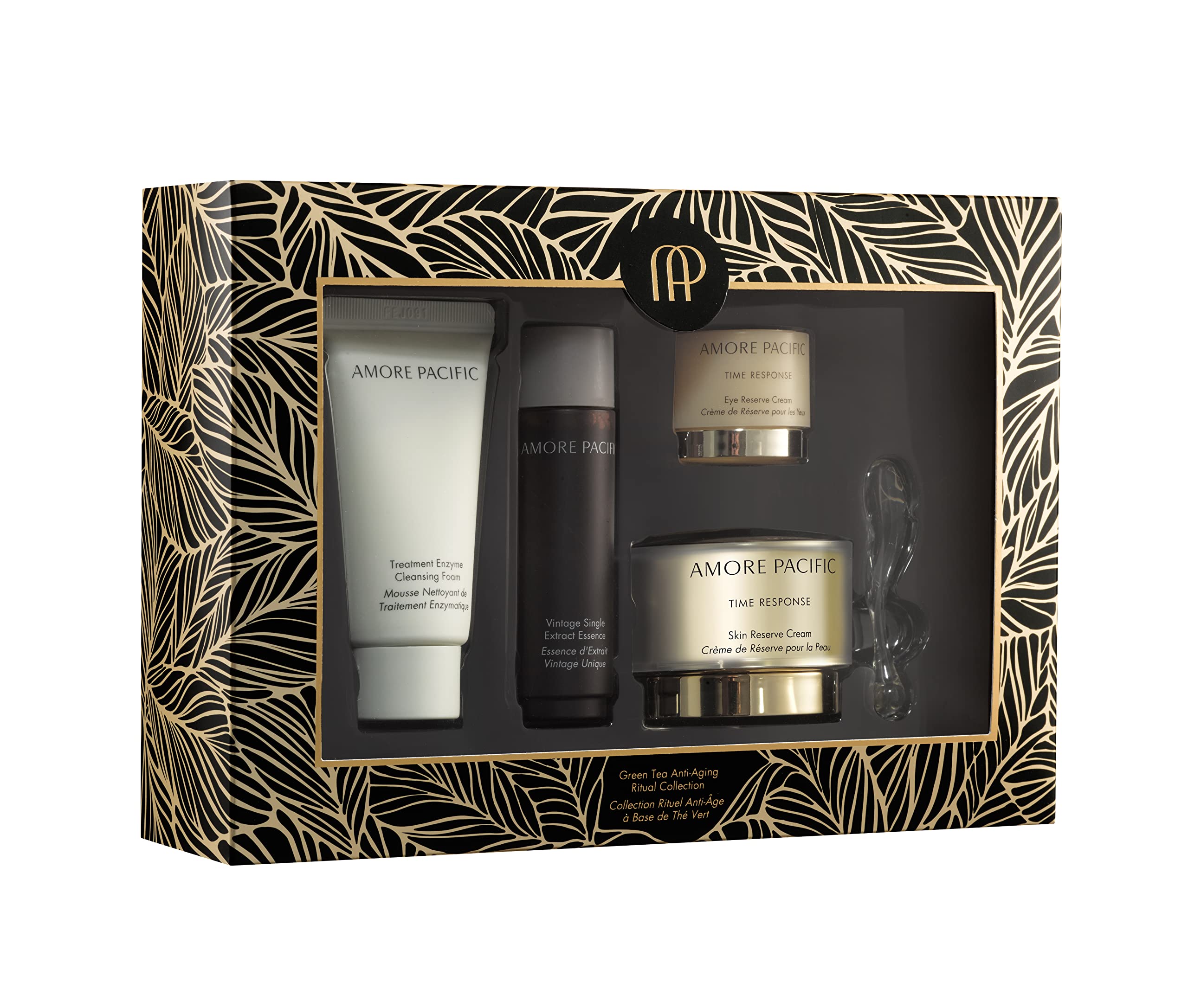 AMOREPACIFIC Green Tea Anti-Aging Ritual Set - Korean Skincare Gift Set for Wrinkles & Fine Lines, Hydrating Face Cream & Serum Duo (Perfect for Daily Skincare Routine & Spa Night)