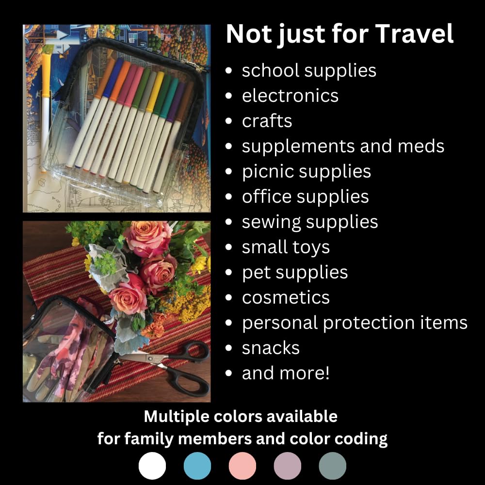 BORSALI TSA Approved Quart Size Clear Toiletry Bag for Air Travel - 1 Quart Capacity 3-1-1 Compliant Cosmetic & Liquids Organizer (Taupe) - Perfect for Carry-On Essentials, Makeup, Shampoo & Travel Size Toiletries