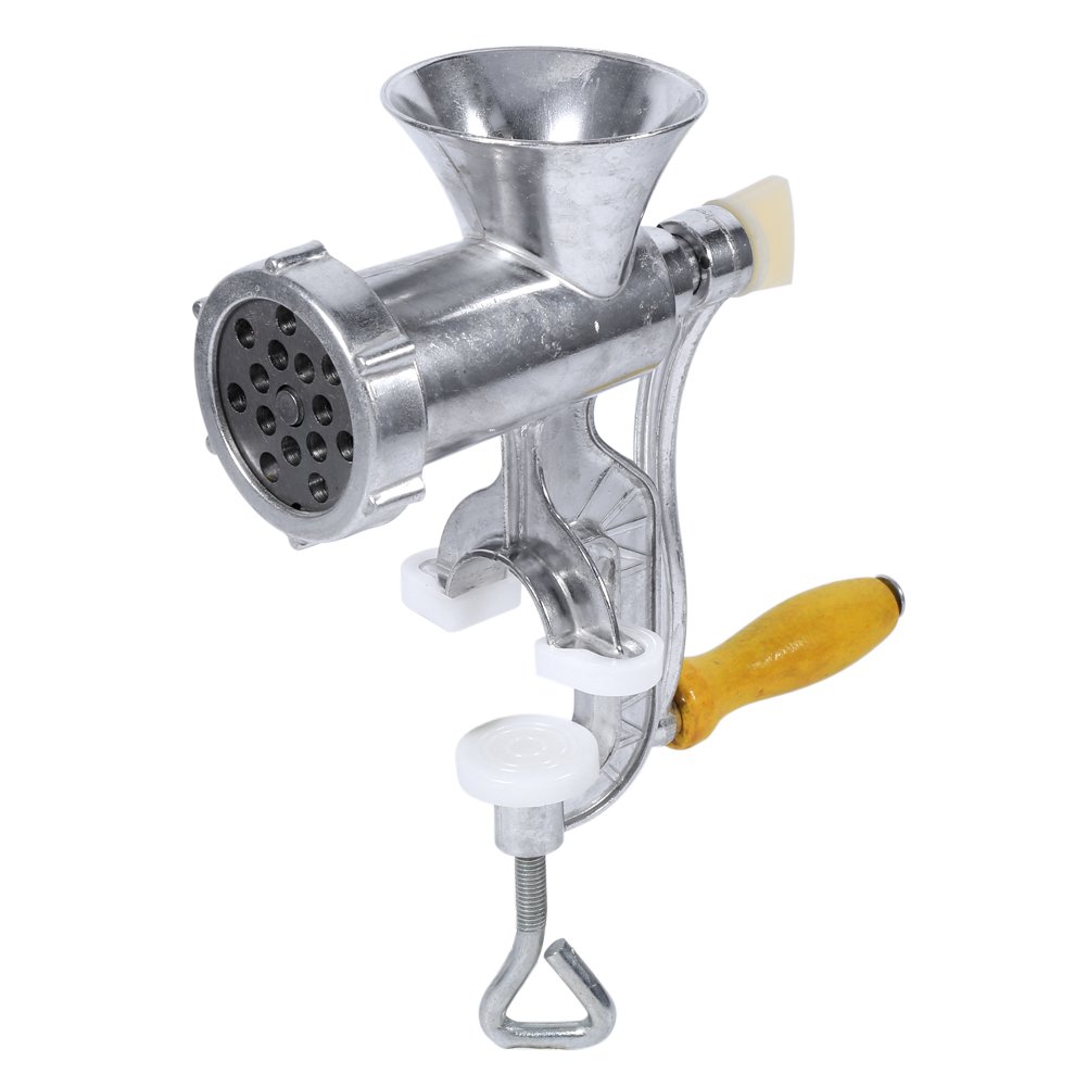Premium Manual Meat Grinder - Heavy Duty Aluminum Alloy Hand Crank Sausage Stuffer & Beef Mincer - Perfect for Home Kitchen, Camping, and Sausage Making Accessories