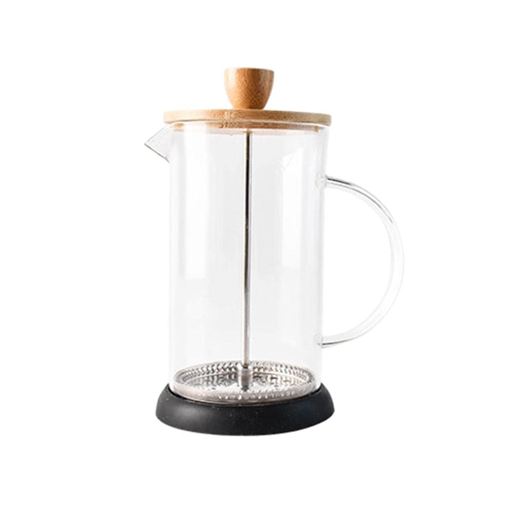 Premium French Press Coffee Maker - 600ml Glass Carafe with Stainless Steel Plunger for Rich & Smooth Coffee, Tea, or Milk Frothing - Ideal for Home, Office, or Camping Use