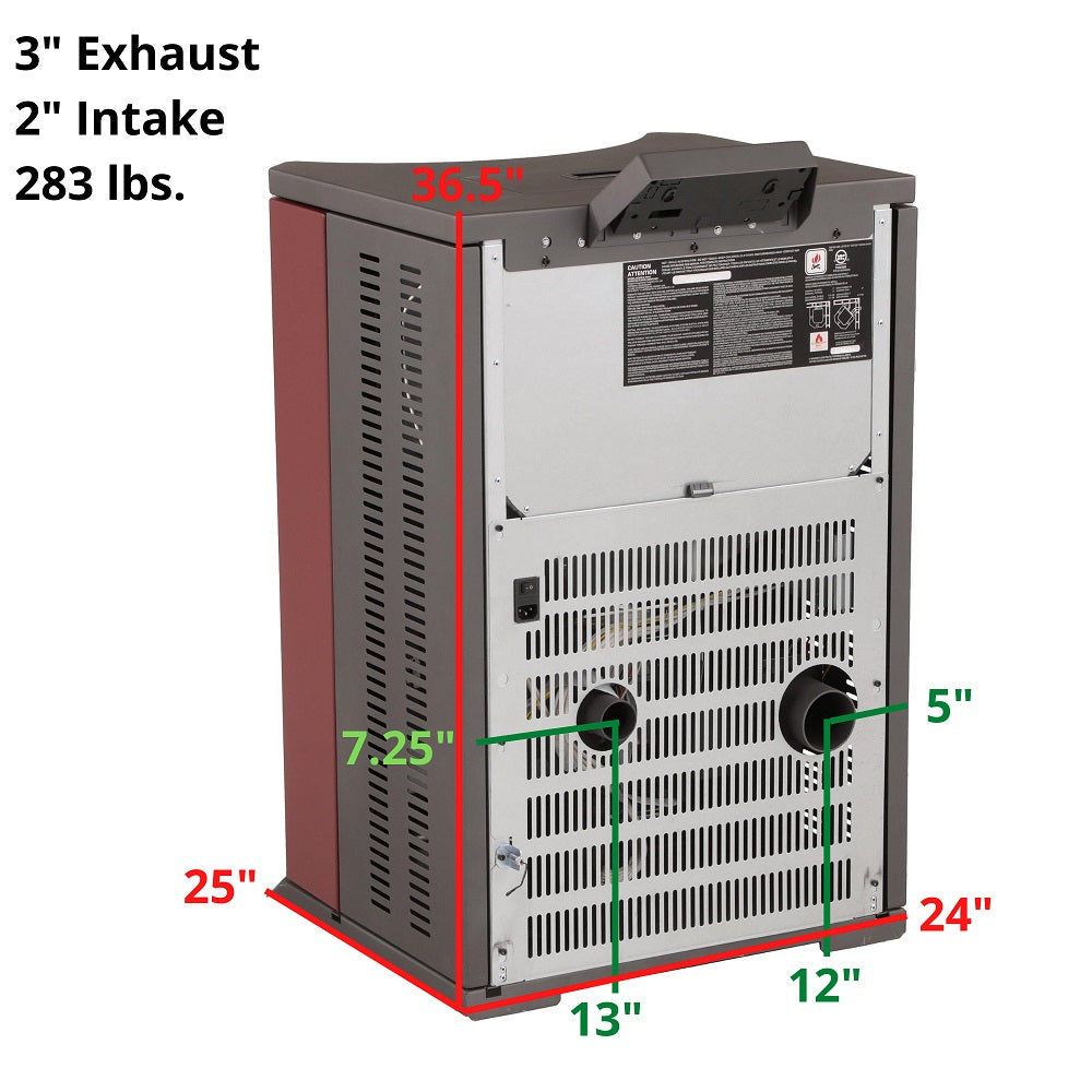 ComfortBilt HP22 N SS Pellet Stove - Brown Energy Efficient Heating for Home & Cabin | Indoor Wood Pellet Burner for Cozy Winter Warmth