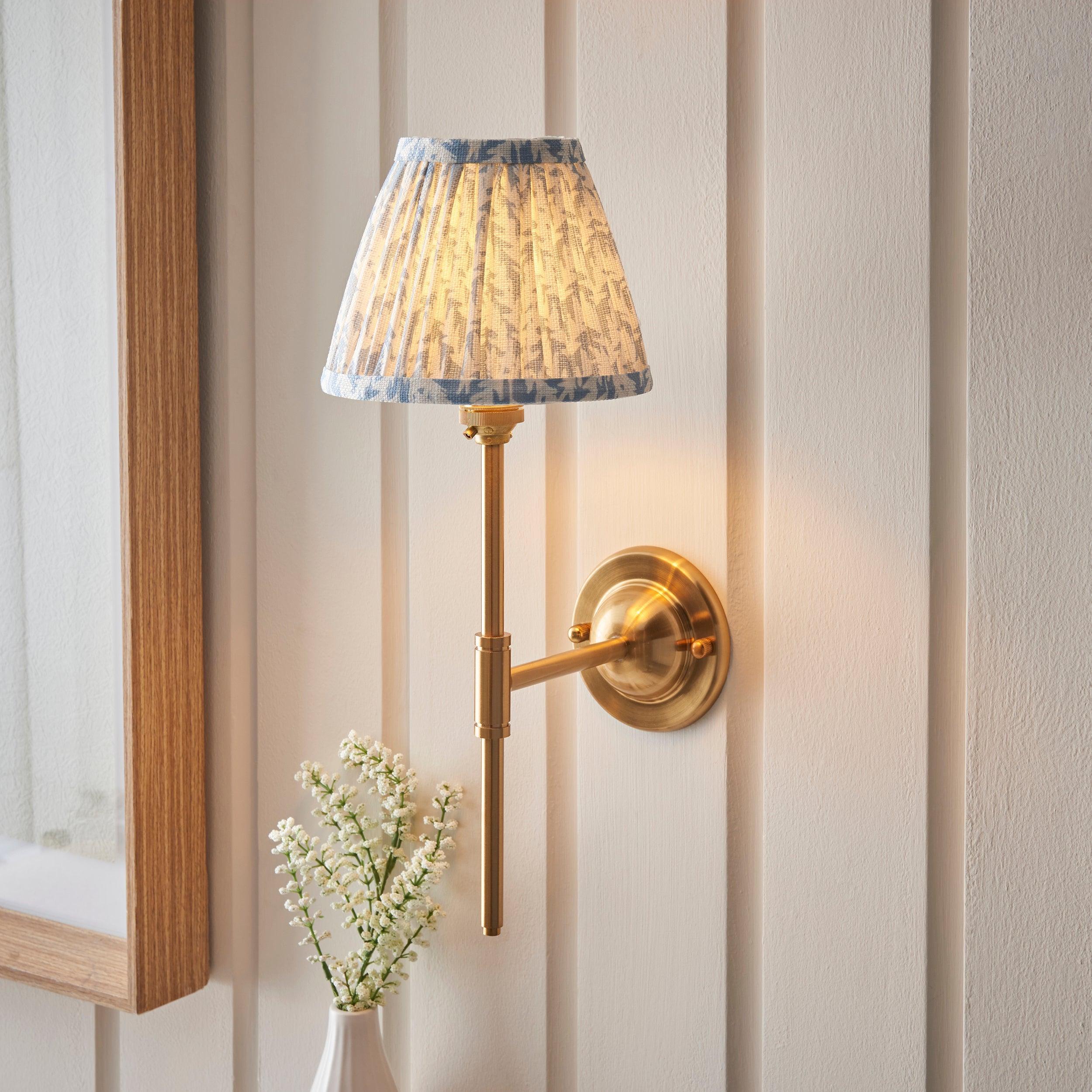 Brass Dome T Bar Wall Light with 16cm Shade - Vintage Industrial Ceiling Fixture for Living Room, Bedroom, or Entryway Lighting
