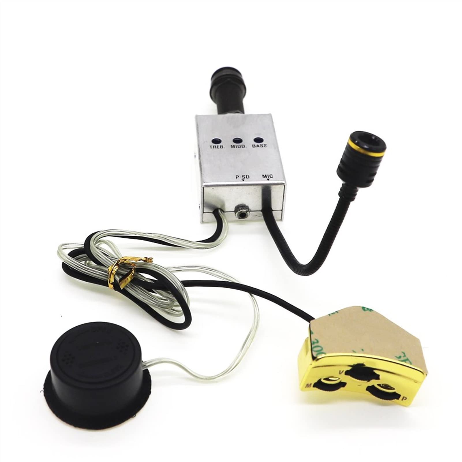 Acoustic Guitar Pickup with Soundhole Transducer & Microphone - Perfect for Folk, Blues & Live Performances | High-Quality Guitar Pickup for Enhanced Sound