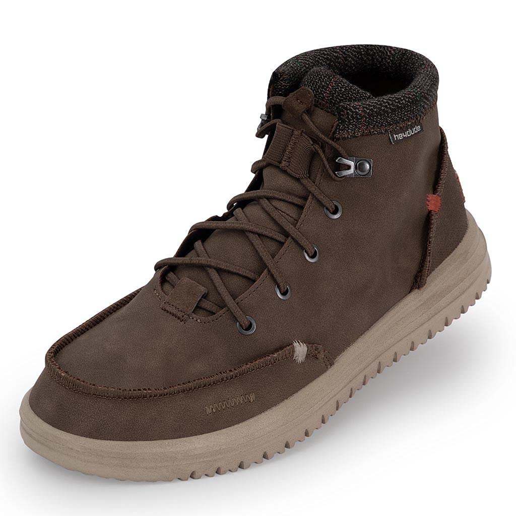 Hey Dude Men's Bradley Lace Up Boots - Comfortable Lightweight Casual Shoes for Men | Waterproof Hiking & Outdoor Walking Boots in Multiple Colors