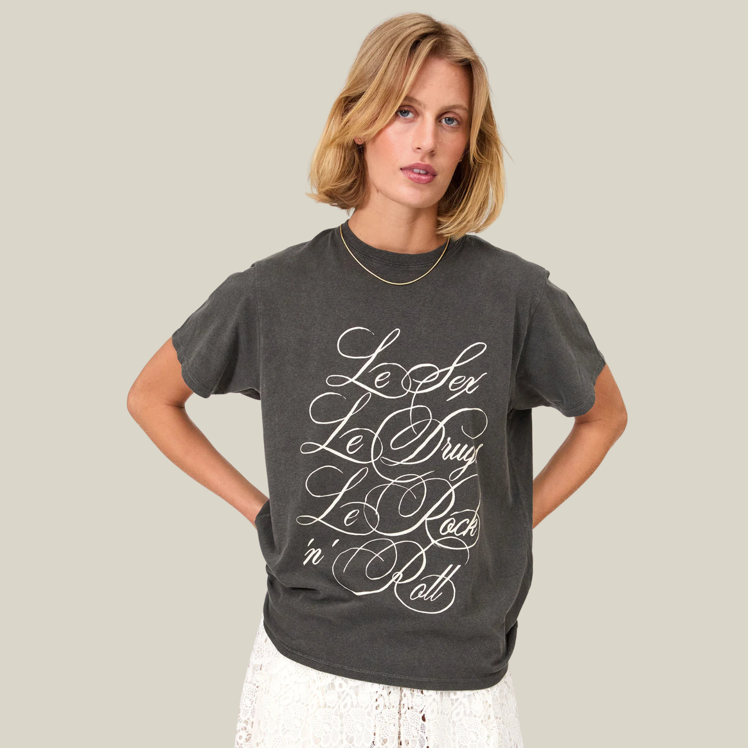 Original Le Sex Graphic T-Shirt for Men & Women - Vintage Faded Black Cotton Tee - Casual Streetwear, Music Festival & Everyday Outfit