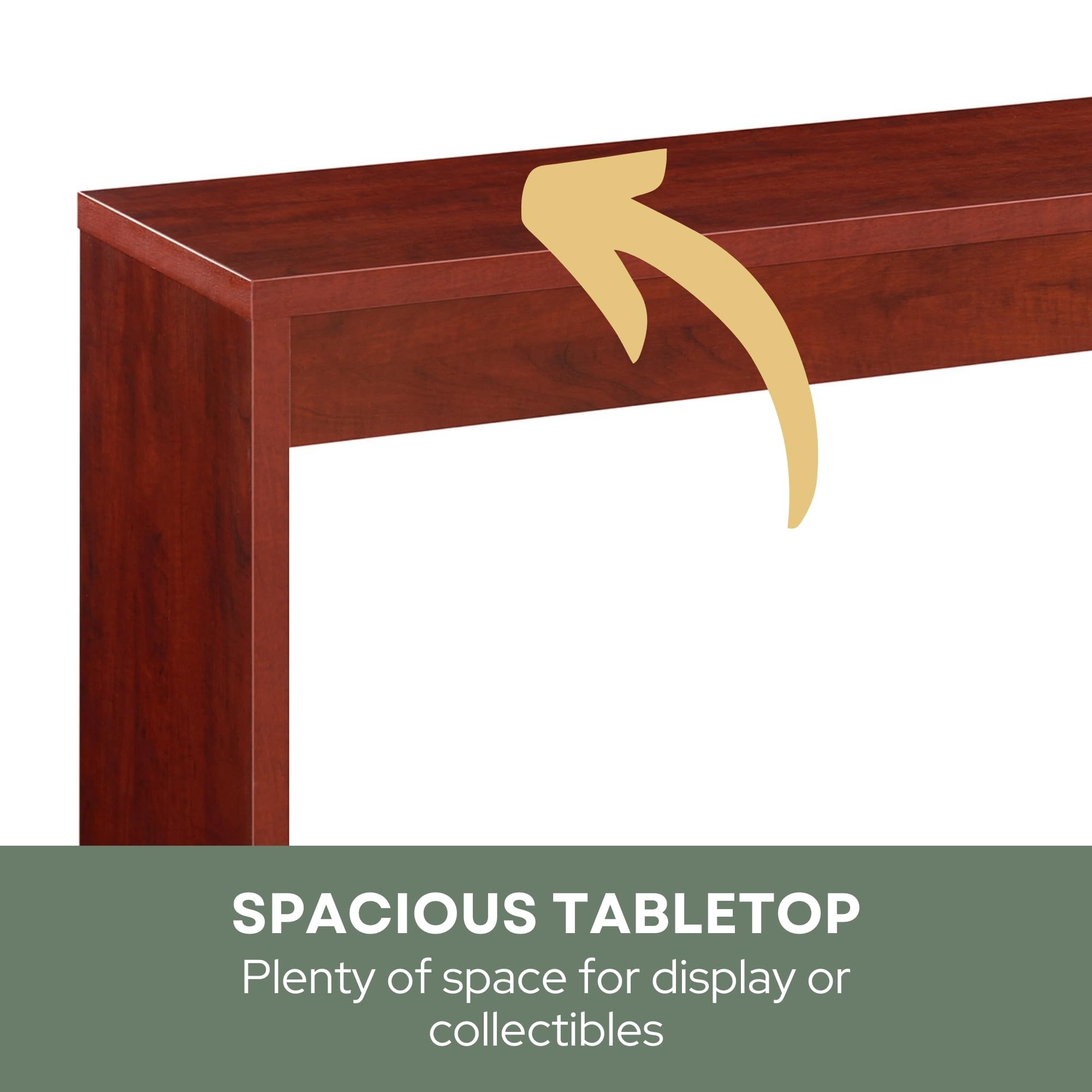 Convenience Concepts Northfield 48-Inch Console Table - Modern Sofa Table for Living Room, Contemporary Entryway Hall Table, Foyer Display Table in Cherry Finish | Perfect for Home Decor, Small Space Furniture & Entryway Organization