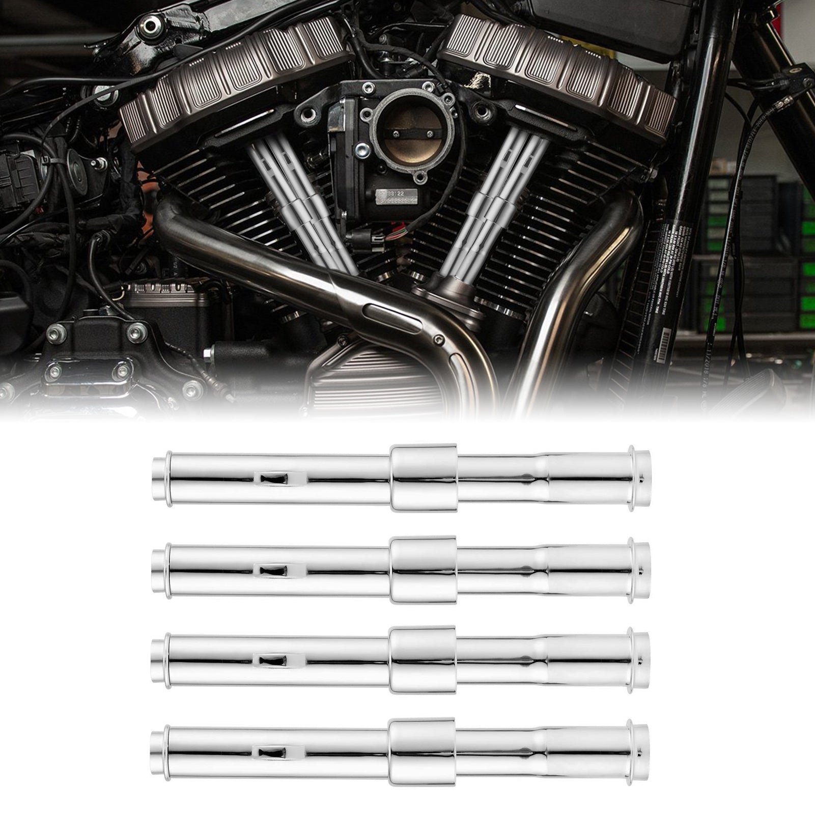 1999-2017 Harley Twin Cam Models Pushrod Cover Kit - High-Quality Replacement for Improved Engine Protection - Perfect for DIY Motorcycle Maintenance & Upgrades