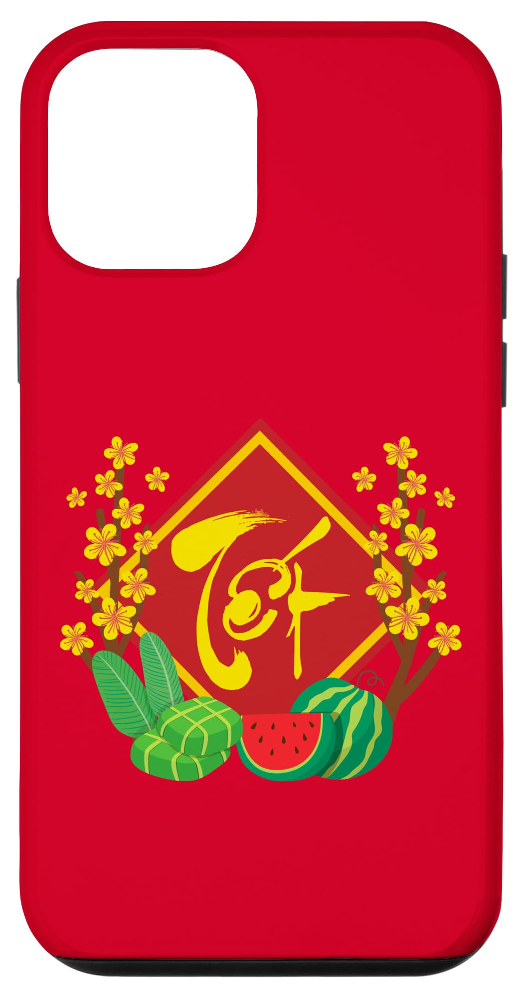 iPhone 12 Mini Protective Case - 2025 Tet Lunar New Year Special Edition with Traditional Banh Chung Design | Perfect for Vietnamese New Year Celebrations & Daily Use
