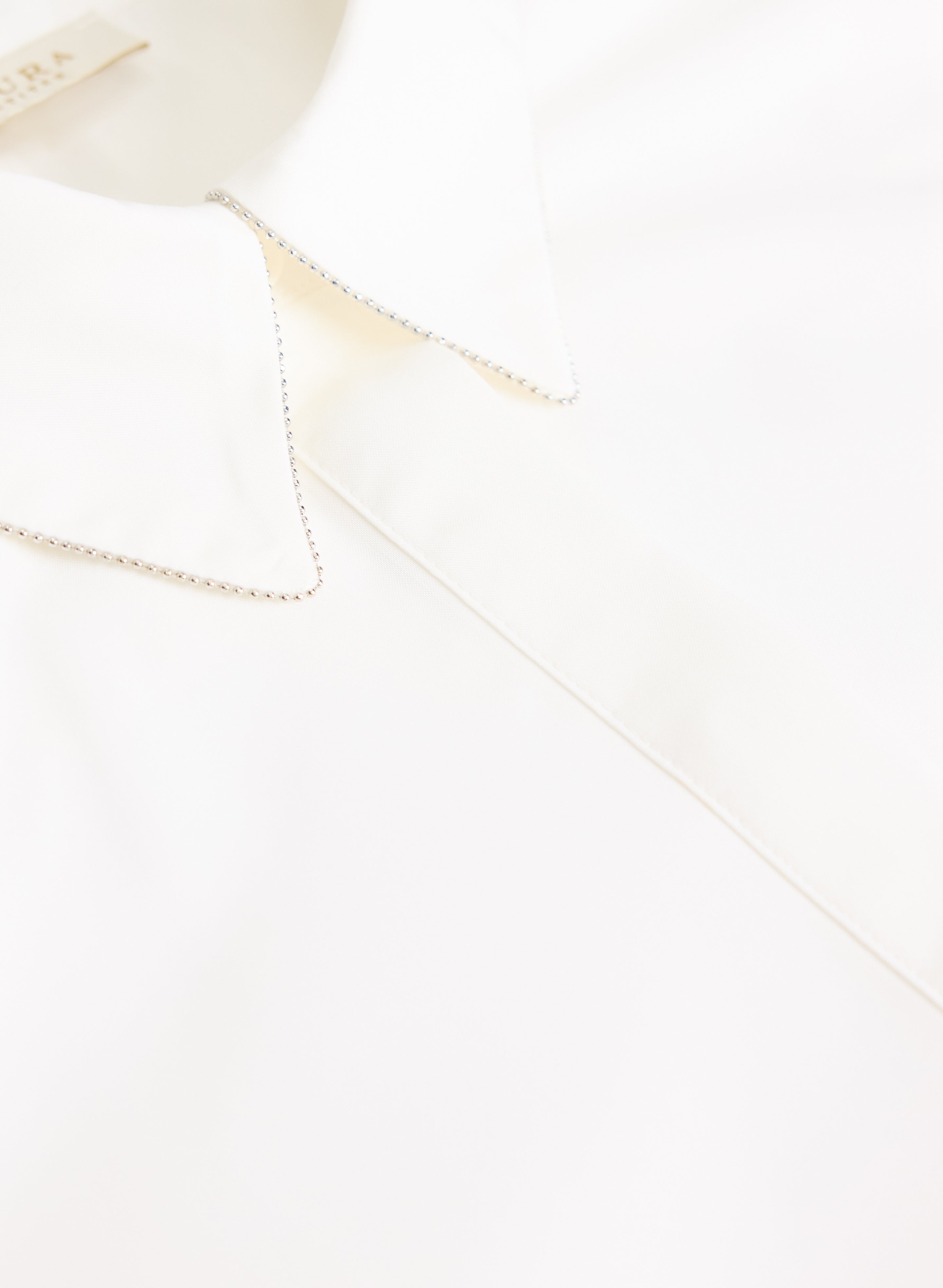 Embellished Collar Blouse for Women - Elegant Ruffled Neckline Top - Perfect for Office Wear, Date Night & Special Occasions
