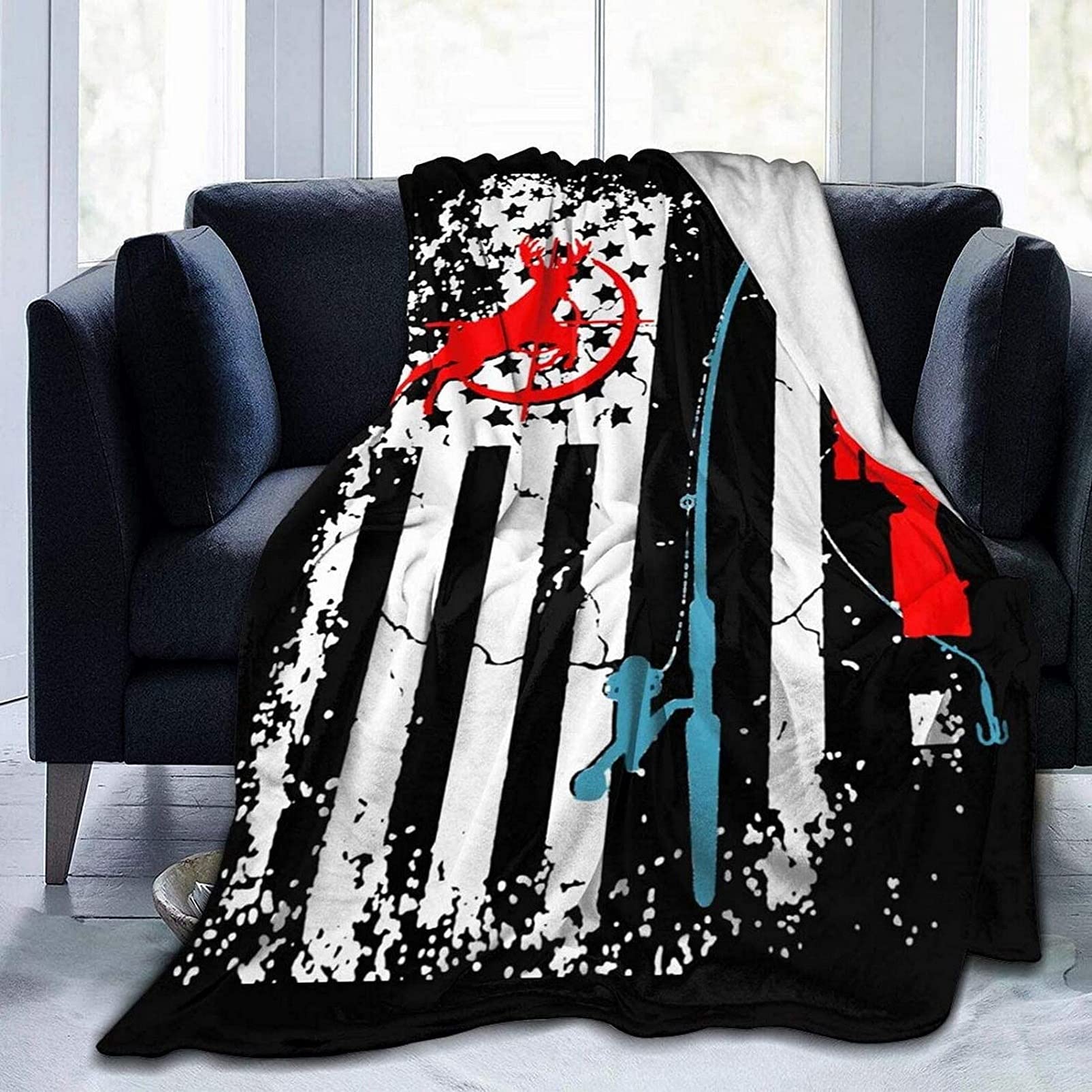 Premium USA Flag Throw Blanket 50
