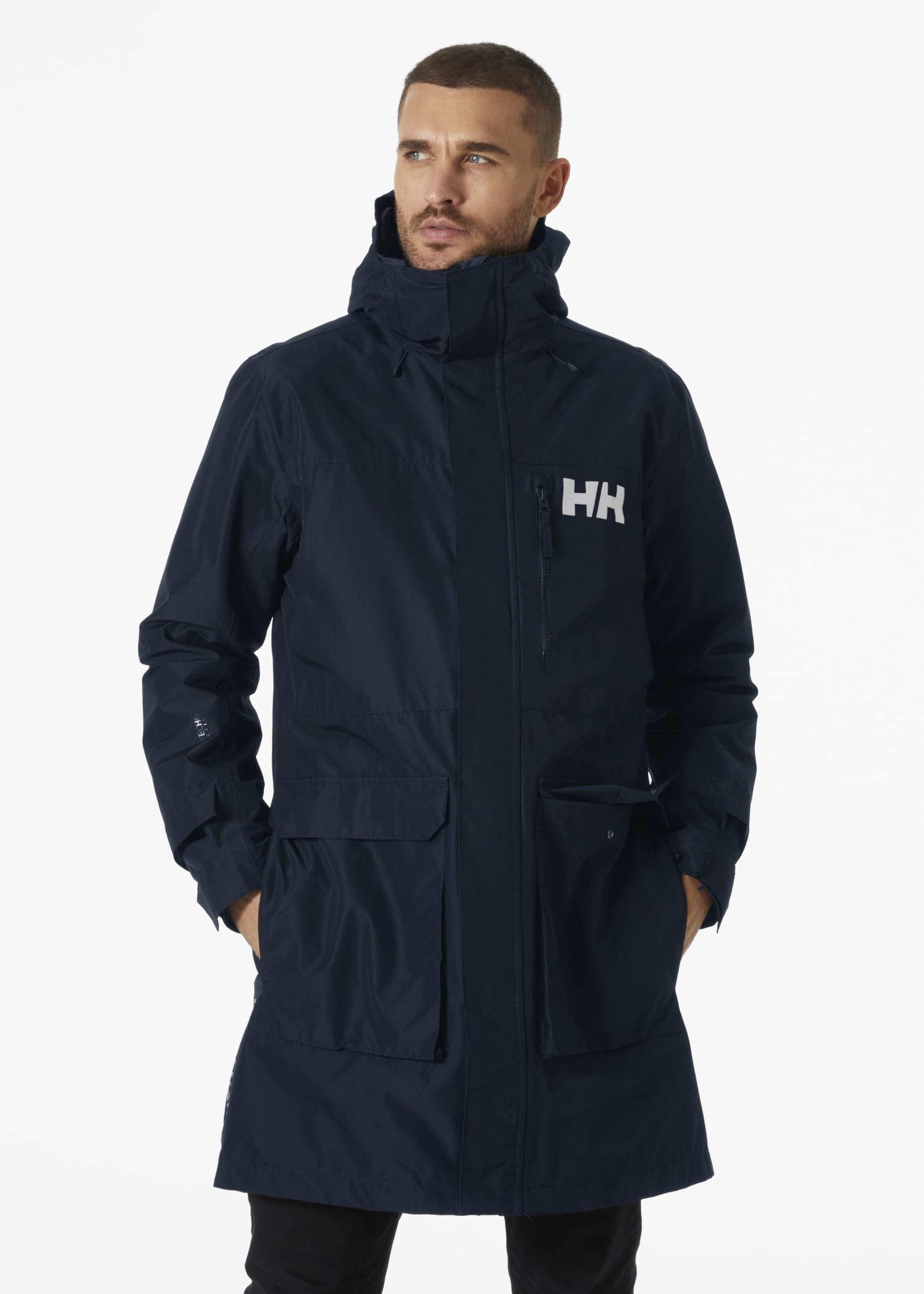 **Helly-Hansen Men's Waterproof Jacket – Windproof & Breathable Outdoor Raincoat for Hiking, Fishing & Work**    (Note: 