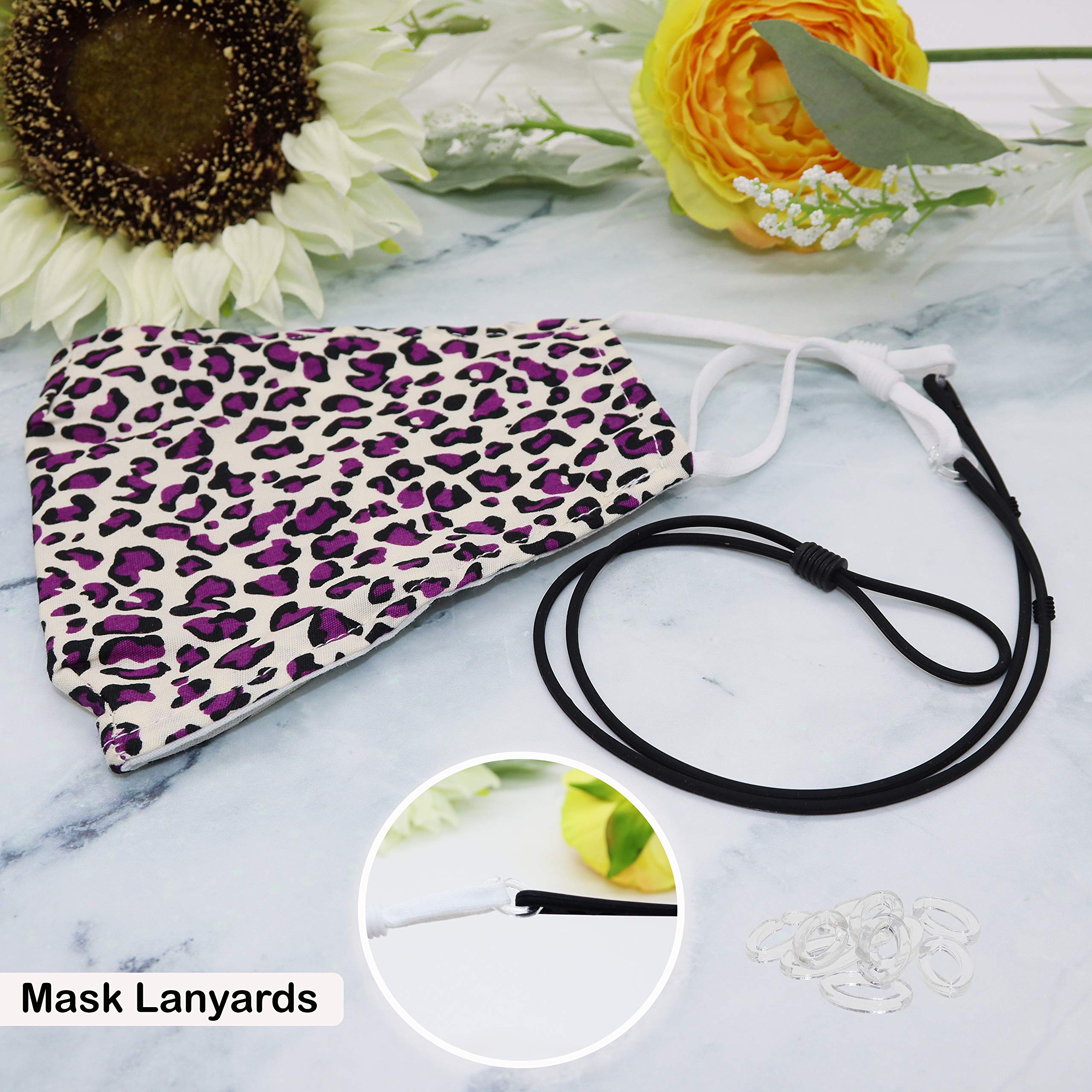 12 PCS Black Face Mask Lanyard Clip - Adjustable Silicone Holder for Sunglasses & Masks - Unisex for Work & Travel