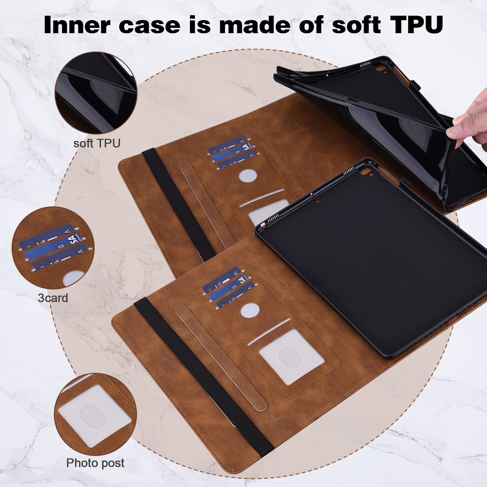 Xiaomi Pad 6 Tablet Case - Premium Leather Cover with Embossed Butterfly Design - Protective Sleeve for Work, School & Travel