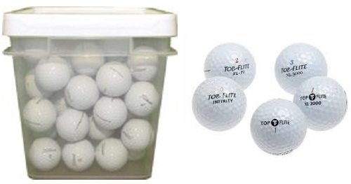 Top Flite 100 Golf Balls Bucket - Premium Used Golf Balls for Practice & Training | Perfect for Driving Range, Backyard Practice & Beginners