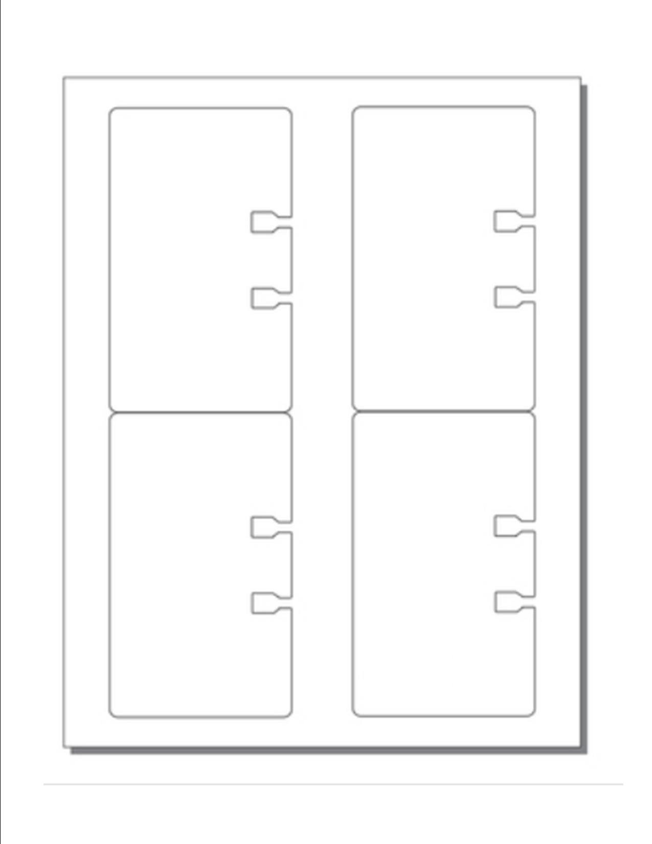Print-Ready Jumbo Rotary File Cards No Tab 3x5 Inch, 4-Up on 8.5x11 Inch 67lb Vellum Paper - 250 Sheets (1000 Cards) for Office Organization, Filing Systems & Document Management