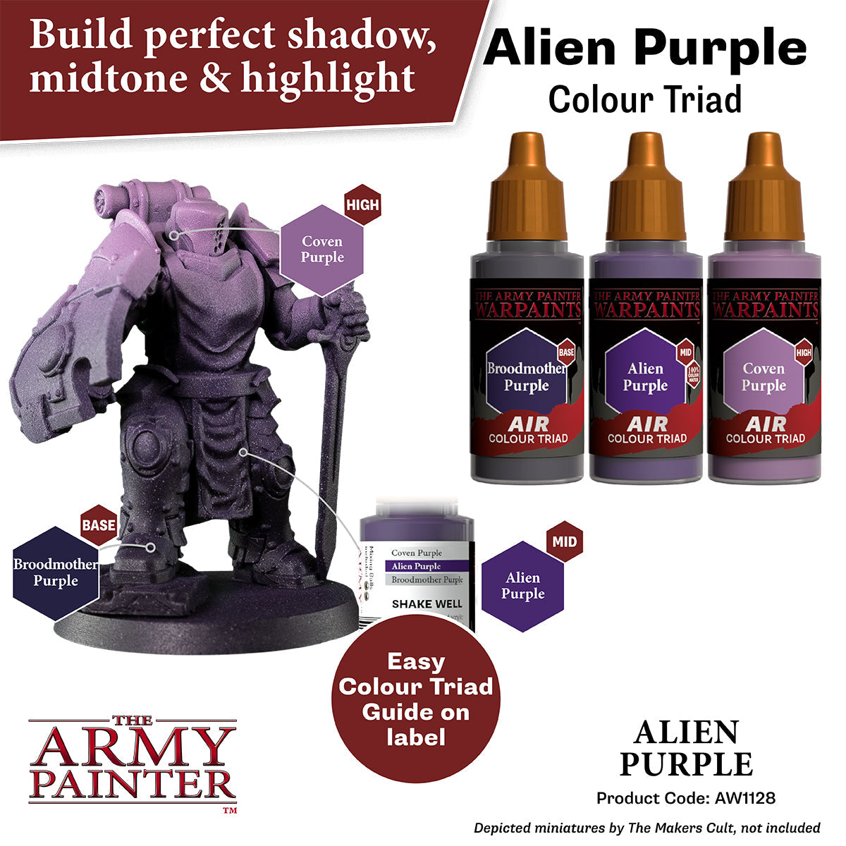 Alien Purple Warpaints Air - High-Quality Face & Body Paint for Cosplay, Halloween & SFX Makeup - Perfect for Professional Artists & Costume Enthusiasts