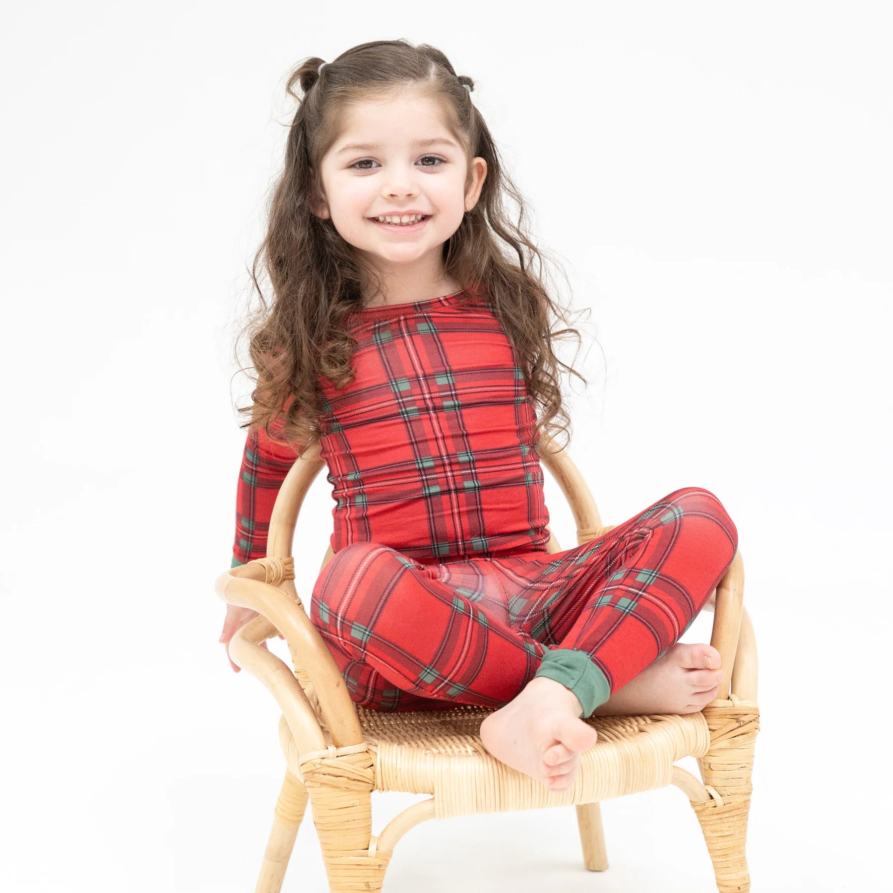 Cozy Vintage Holiday Plaid Loungewear Set for Women - Soft Flannel Pajama Set with Long Sleeve Top & Pants - Perfect for Christmas, Winter Nights & Relaxing at Home