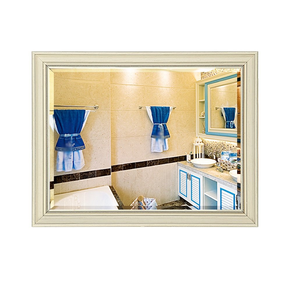 Vintage European Style Bathroom Mirror - Wall Mounted Waterproof 5mm Ultra Clear Silver Glass for Bathroom Vanity, Toilet & Powder Room Decor