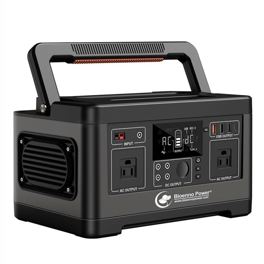 Bioenno Power BPP M500 500Wh Portable Power Station - Solar Generator for Camping, RV, Emergency Backup & Off-Grid Power Supply