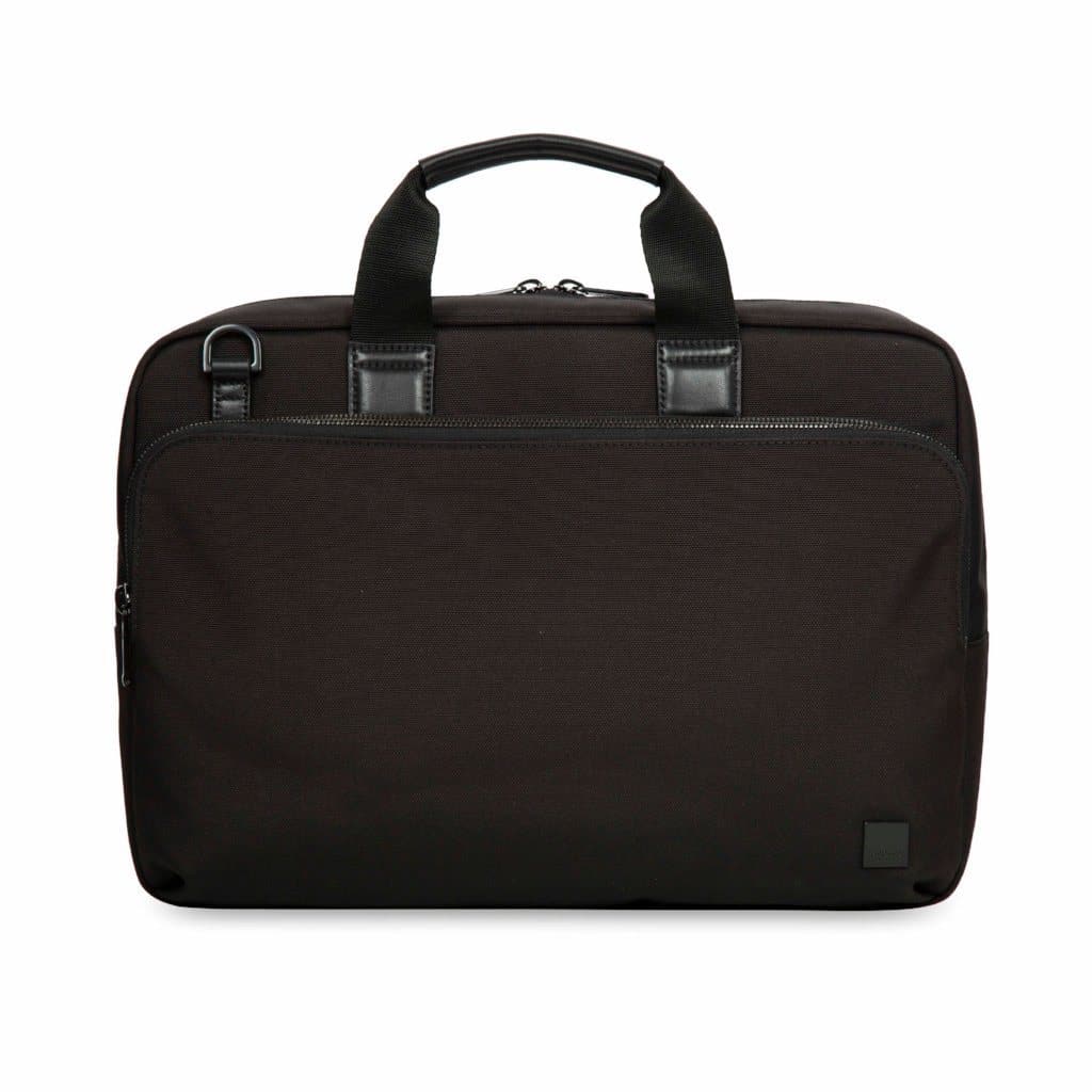 Knomo Maxwell 15 Inch Slim Briefcase Messenger Bag for Men - Professional Laptop Bag for Work & Travel - Water-Resistant Business Bag with Multiple Pockets - Perfect for Office, Commute & Business Trips (Black)